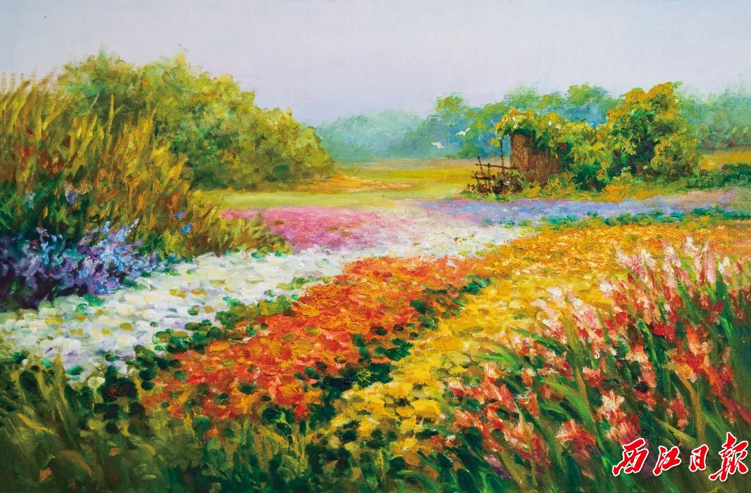 《万花锦绣》 油 画 80×120cm 2022年.jpg